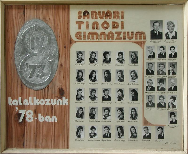 IV.E osztály tablója (1969-1973)