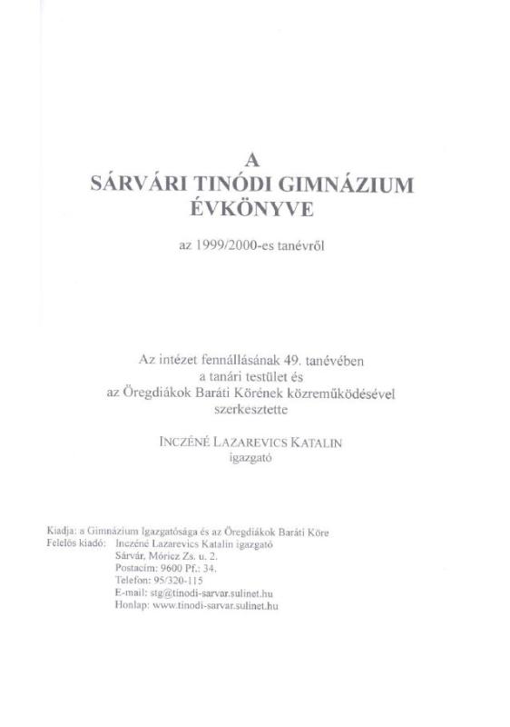 1999/2000-es tanévről