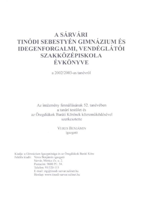 2002/2003-as tanévről